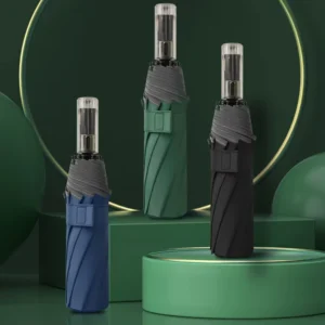 190T Fully Automatic UV-Resistant Umbrella with Reflective Mechanical Handle