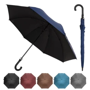 190T Large Semi-Automatic Windproof Logo-Printed Golf Umbrella