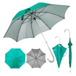 190T Pongee Straight Umbrella Manual Open Close Aluminum Frame and Handle with Customized Logo Print