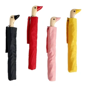 2 Folding Lovely Fancy Multi color Animal Bird Duck Handle Umbrella