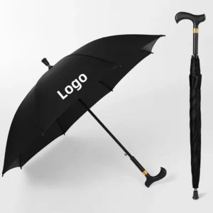 2-in-1 Lightweight Windproof Walking Cane Umbrella for Hiking