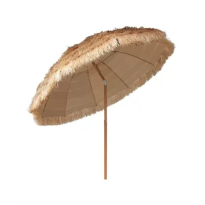2.5m PP Straw Weatherproof Garden Parasol Umbrella for Cafe Beach Hotel