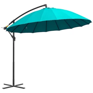 2.7M Metal Cantilever Summer Portable Umbrella for Garden Foldable Patio Steel Frame Fiberglass Hanging Sunshade Umbrella