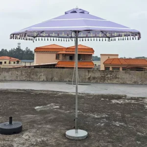 2.7m UV-Resistant Outdoor Aluminum Center-Pole Umbrella for Restaurant, Hotel, and Patio
