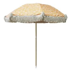 200CM Tassel Real Wooden Pole Custom Print Outdoor Beach Umbrella