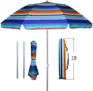 200cm Beach Umbrella Light Frame Beach Parasol Outdoor