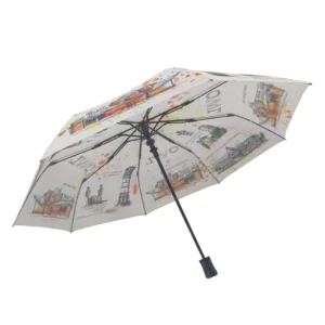 21” 8K Dual-Use Folding Umbrella for Adults Three-Fold Beach Umbrella UV Protection Travel