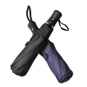 21-Inch 3-Fold 8K Automatic Folding Waterproof Polyester Umbrella for Adults, Travel Rain and Sun