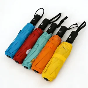 21-Inch 8-Bone Custom Logo Print 3-Folding Lightweight Umbrella
