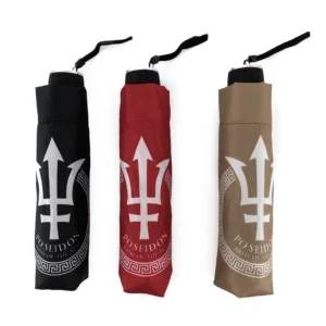 21 Inch 8-Bone Manual Pongee Promotional Custom Logo Print 3-Folding Umbrella Lightweight China Made