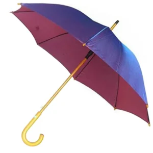 21-Inch 8-Rib Gradient Windproof Straight Umbrella Gold Wooden Handle