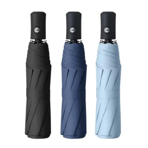 21-Inch Polyester Automatic Folding 8K Rain and Sun Travel Umbrella for Adults