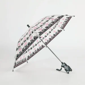 21-Inch Windproof PVC Straight Umbrella, Semi-Automatic