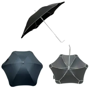 23 “6k Plum Manually Open Black UV-coated Straight Umbrella With Light Reflective Edges