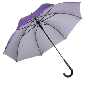 23-Inch Anti-UV Rain Umbrella with Silver