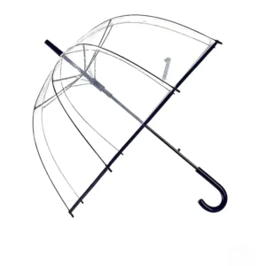 23-Inch Auto-Open Clear Birdcage Dome Bubble Umbrella for Adults
