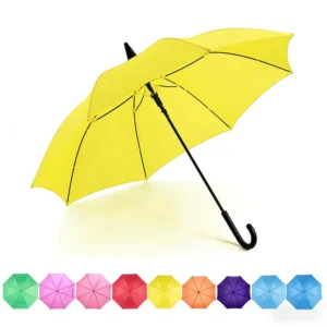 23 Inch Automatic Open Windproof Straight Stick Umbrella Waterproof Colorful Long Handle Custom Golf Umbrella with Logo