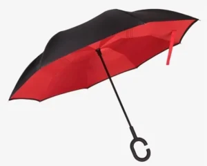 23-Inch Classic Pongee Fabric Reverse Double Layer Inverted Umbrella with UV 8K Ribs Custom Logo Printing Manual Open for Adults