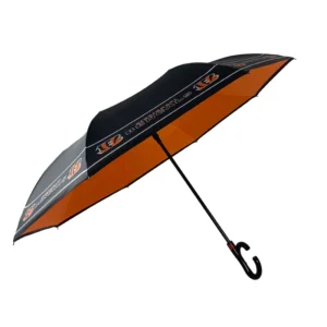 23-Inch Digital Print Straight Reverse Umbrella, 8-Rib Full Panel Double Layer, for Adults