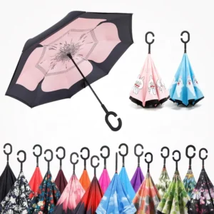 23 Inch Lightweight Reverse Inverted Automatic Straight Umbrella