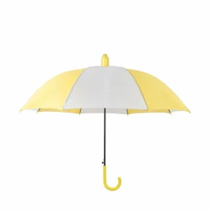 23-Inch Luxury Children’s Portable Polyester Umbrella Waterproof Cover Color-Coordinated Handle Straight Pattern Design for Back