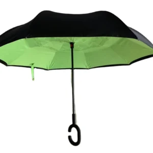 23 Inch Reverse Manual Straight Car Umbrella with Fiberglass Frame All in One