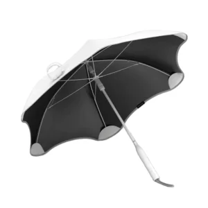 23 Inch Safety Round Corner Blunt Straight Umbrella with Reflective Piping