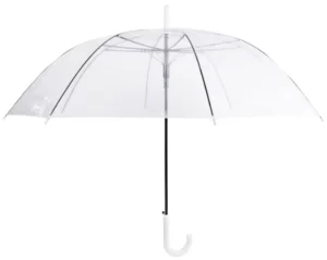 23-Inch Semi-Automatic Transparent Straight Umbrella