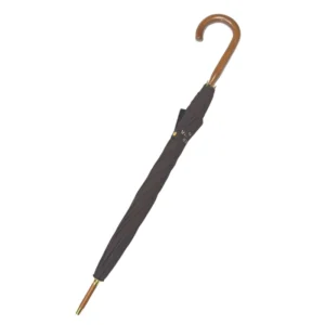 23 Inch Straight Umbrella One-piece Wooden Shaft Wood Handle Strong Windproof Frame