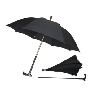 23-inch Walking Stick Umbrella with Separable Crutch