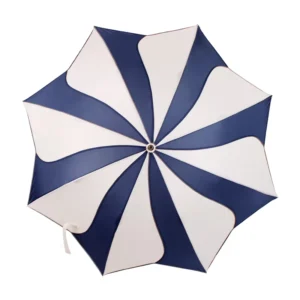 23IN 8K Custom Logo Blue White Semi-Automatic Straight Umbrella 102cm Alloy Fiber Large Outdoor
