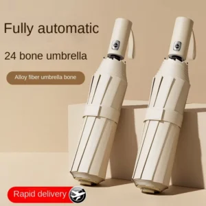 24-Bone Folding UV-Printed Automatic Men’s Sunshade Umbrella, Factory