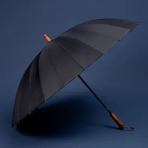 24-Bone Long Handle Automatic Umbrella Men’s Reinforced Large Windproof Straight Business Umbrella