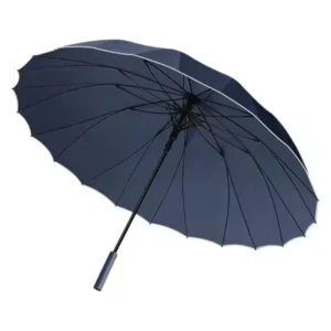 24-Bone Semi-Automatic Straight Umbrella for Adults Multi-Color Business Style