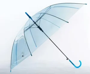 24″ Custom Clear PVC Cartoon Transparent Dome Umbrellas with Pearls Small