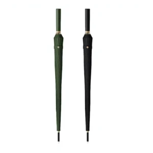 24-Rib Long-Handle Automatic Straight-Shaft Umbrella, Large/Extra-Large Men’s Double-Reinforced Windproof