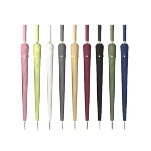 24-Rib Manual Large Straight-Handle Umbrella, UV and Wind Resistant, Reinforced