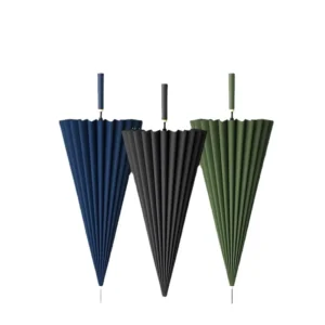 24-rib Strong Long-handled Fully-Automatic Anti-storm Extra-large Double-person Straight Umbrella