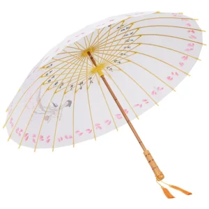 24K Manual Personalized Wooden Handle Long Handle Straight Umbrella Anti-UV Women’s Decorative