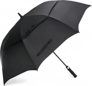 27/30-Inch Large Double Vented Canopy Waterproof Windproof Stick Golf Umbrella