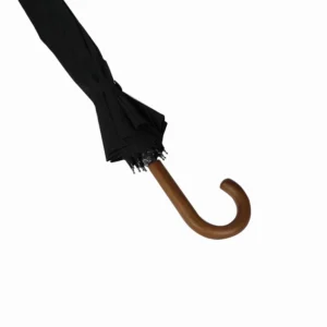 27-Inch 16K Pongee Straight Umbrella with Wooden J Handle