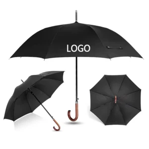 27-Inch/30-Inch Straight Full Fiberglass Golf Umbrella with Company Logo