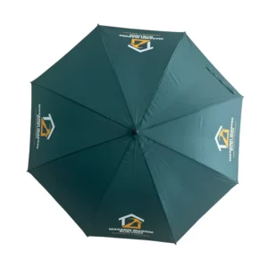27 Inch 8K Semi-Automatic Straight Umbrella Fiberglass Windproof 180T Pongee Fabric Plastic Handle Asian Zen Design
