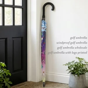 27-Inch Double-Canopy Vented Windproof Aluminum Alloy Tube Extra-Large Auto-Open Golf Umbrella