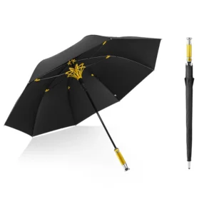 27 Inch Full Fiber Straight Windproof Manual Business Gifts Walking Stick Rain Umbrella