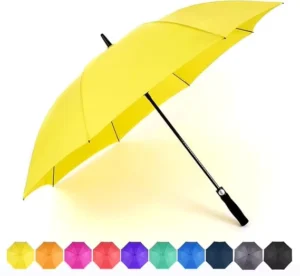 27-Inch Golf Umbrella, 190T Nylon, Straight Pole, Long Handle, Auto Open, Wind Resistant