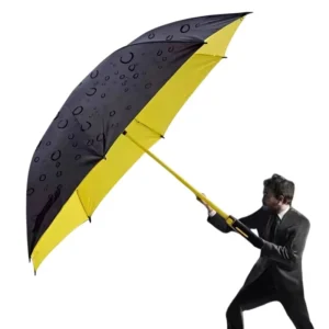 27 Inch Golf Umbrella Large Size Thickened Reinforced Wind Resistant Long Handle Waterproof UV Protection