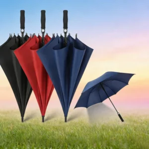 27 Inch Large Windproof Golf Umbrella Semi-Automatic Straight Umbrella for Business Travel and Advertising Gifts