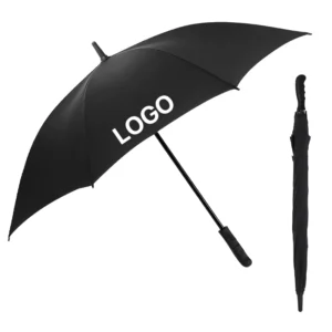 27-Inch Semi-Automatic Golf Umbrella Fiberglass Frame 8-Bone Ribs Heavy Duty Custom Color and Logo