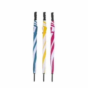 27-Inch Semi-Automatic Straight Umbrella with Double Metal Frame and Pongee Fabric